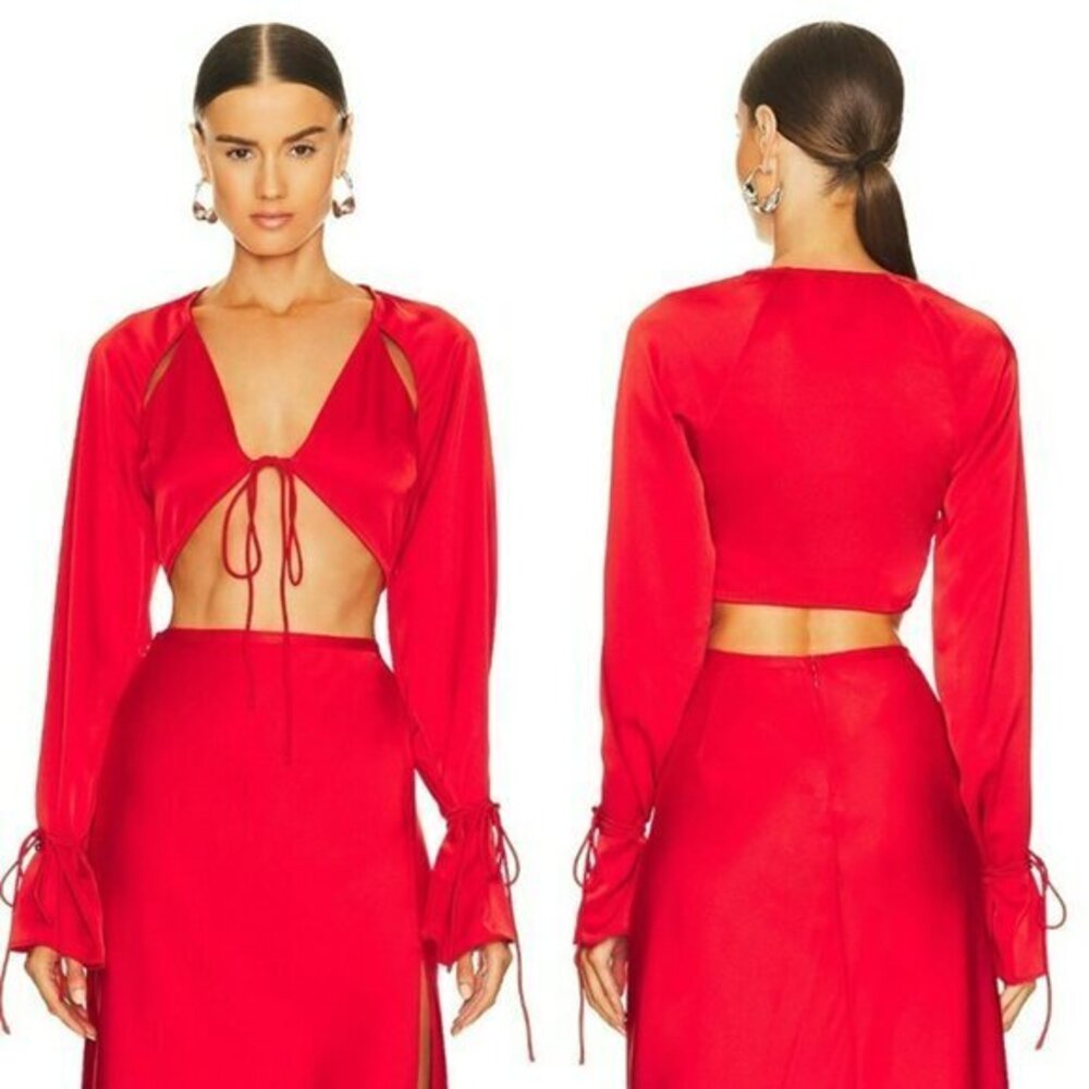 L'Academie Connor Crop Top - Bright Red